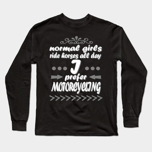 Motorcycle biker woman biker bride biker gift Long Sleeve T-Shirt by FindYourFavouriteDesign